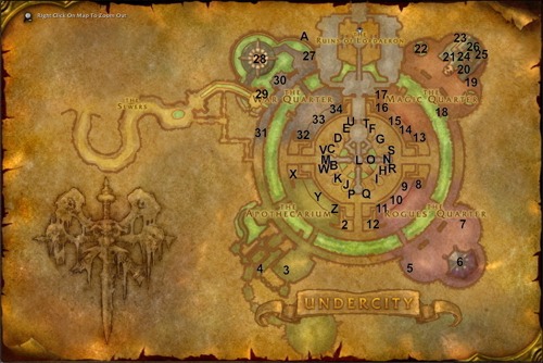 world of warcraft map. city in World of Warcraft: