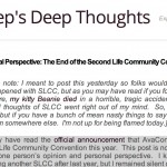Personal Perspective_ The End of the Second Life Community Convention | Fleep_s Deep Thoughts